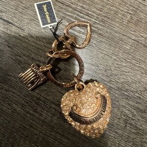 Juicy Couture Sparkling Gold Heart Key Holder